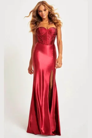 FAVIANA 11006 - Beaded Corset Prom Gown