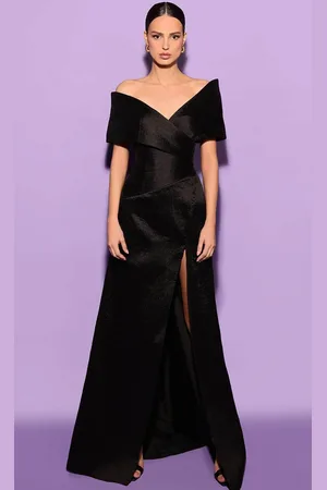 TARIK EDIZ 98507 - Taffeta Sheath Evening Gown