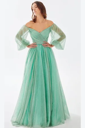 TARIK EDIZ 52012 - Dreamy Shimmering Tulle Beaded Gown