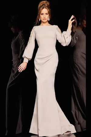 JOVANI 09470 - Bishop Sleeve Mother of the Groom Mermaid Gown