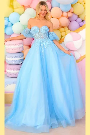 Clarisse 810721 - Applique Corset Prom Gown