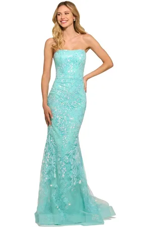 Sherri Hill 55501 - Sequin Embellished Strapless Prom Gown