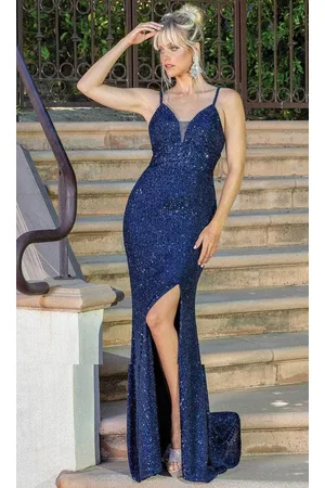 Dancing Queen 4257 - Fully Sequined Sleeveless Evening Gown