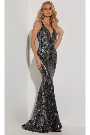 Jasz Couture 7432 - Deep V-Neck Sleeveless Dress