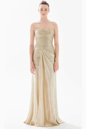TARIK EDIZ 98323 - Strapless Shimmer Trumpet Evening Gown