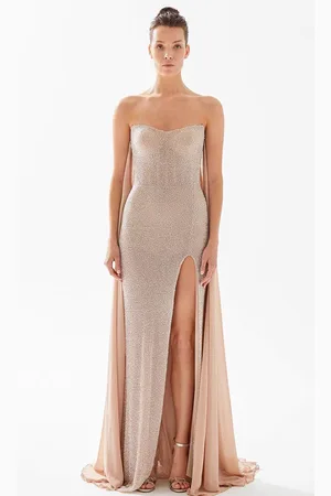 TARIK EDIZ 98327 - Crystal Strapless Evening Dress