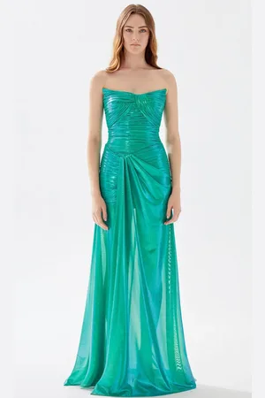 TARIK EDIZ 52039 - Strapless Scoop Ruched Prom Gown