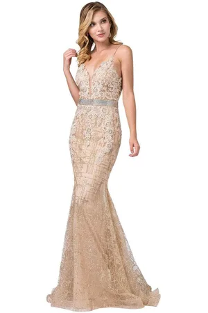 Dancing Queen 2767A - Sleeveless Mermaid Evening Gown