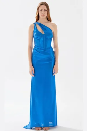 TARIK EDIZ 52044 - Asymmetrical Front Keyhole Prom Gown