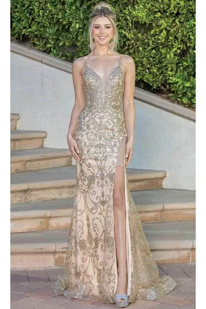 Dancing Queen 4267 - Sleeveless V Back Evening Gown