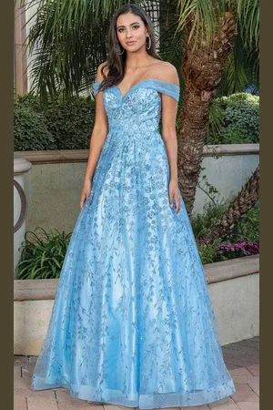 Dancing Queen 4273 - Off-Shoulder A-Line Long Gown