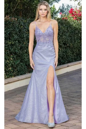 Dancing Queen 4313 - Sleeveless V-Neck Sheath Evening Dress