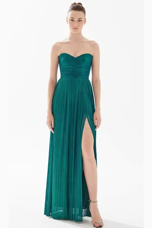 TARIK EDIZ 98206 - Pleated Sweetheart Evening Gown