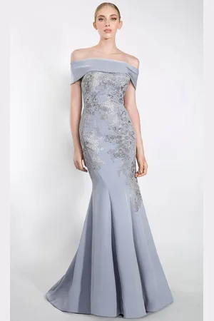 Janique 2344 - Embroidered Mermaid Evening Gown