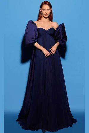 TARIK EDIZ 98575 - Bow Accent Cape Jacket