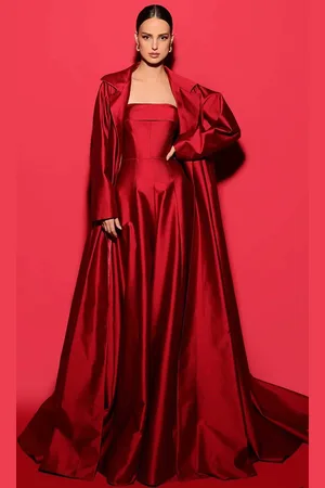 TARIK EDIZ 98574 - Long Cape Jacket