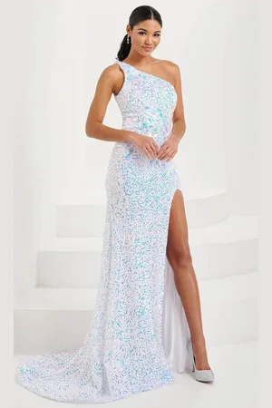 Tiffany & Co. 16061 - One Shoulder Sequin Evening Gown
