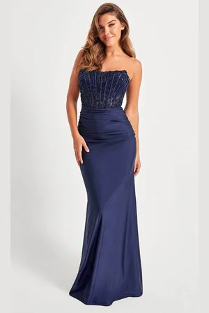 FAVIANA 11081 - Strapless Corset Prom Gown