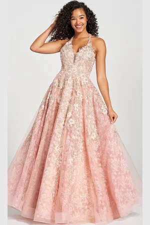 Colette for Mon Cheri CL12214 - Deep Halter Prom Dress