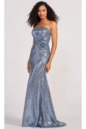 Colette for Mon Cheri CL2075 - Sequined Strapless Plus Size Prom Dress