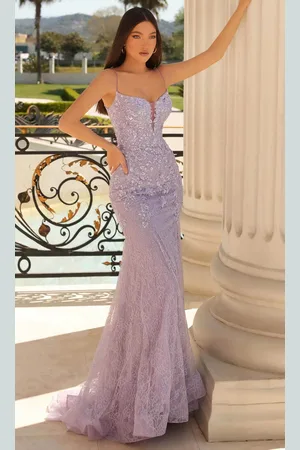 Clarisse 811035 - Floral Appliqued Sleeveless Prom Gown