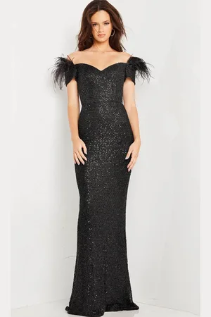 JOVANI 37562 - Sequin Sweetheart Neck Long Dress