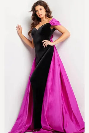 JOVANI 37375 - Long Cape Evening Gown
