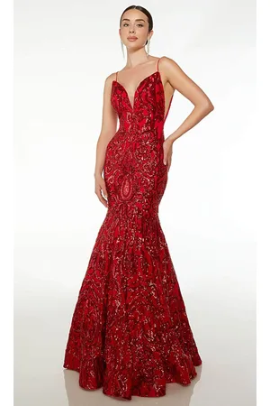 Alyce Paris 61607 - Plunging V-Neck Mermaid Prom Dress