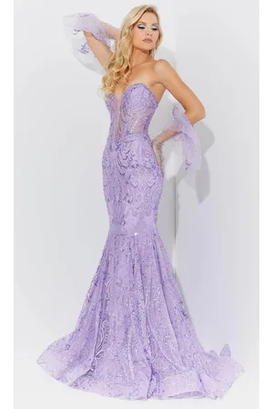 Jasz Couture 7521 - Sequin Pattern Mermaid Prom Dress