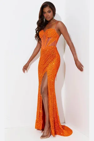 Jasz Couture 7503 - Spaghetti Strap Bustier Prom Dress