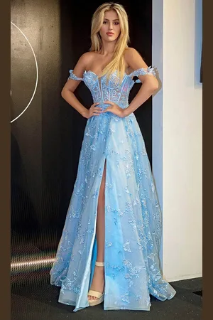 Portia and Scarlett PS24513X - Butterfly Motif Prom Dress