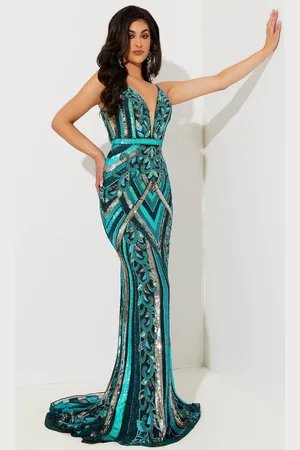Jasz Couture 7524 - Sequin Motif Prom Dress