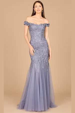 Lara Dresses 29021 - Lace Detailed Mermaid Evening Gown