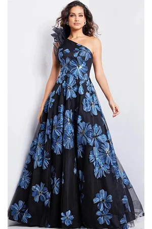 JOVANI 36717 - Floral A-Line Evening Gown