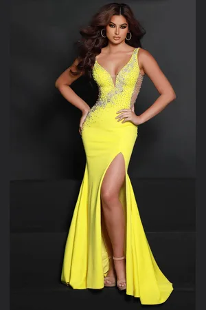 Johnathan Kayne 2674 - Beaded Illusion Evening Gown