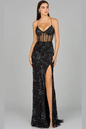 Lara Dresses 9951 - Corset Detail Evening Dress