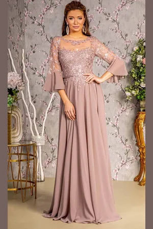 GLS by Gloria GL3434 - Back Keyhole A-Line Formal Dress