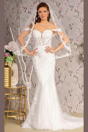 GLS by Gloria Bridal GL3488 - Off-Shoulder Mermaid Bridal Gown