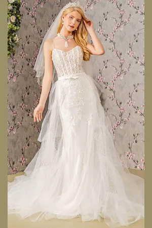 GLS by Gloria Bridal GL3425 - Ribbon Waist Sweetheart Wedding Dress