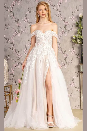 GLS by Gloria Bridal GL3429 - Corset Court Train Wedding Dress