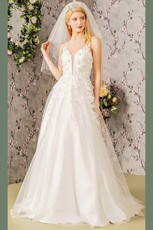 GLS by Gloria Bridal GL3269 - Floral Embroidered Wedding Gown