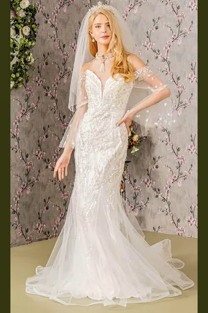 GLS by Gloria Bridal GL3426 - Off-Shoulder Mermaid Wedding Dress