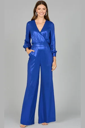 Lara Dresses 8121 - Metallic Jersey Jumpsuit