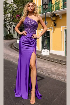 Nox Anabel A1317 - Lace Appliqued Sleeveless Evening Dress