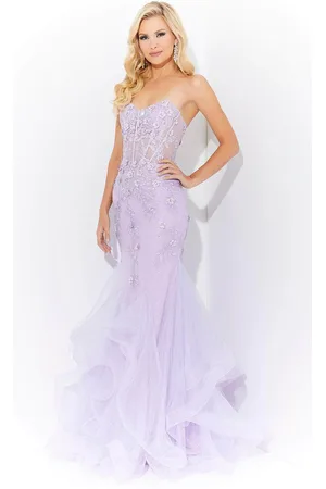 Jasz Couture 7566 - Floral Corset Prom Dress