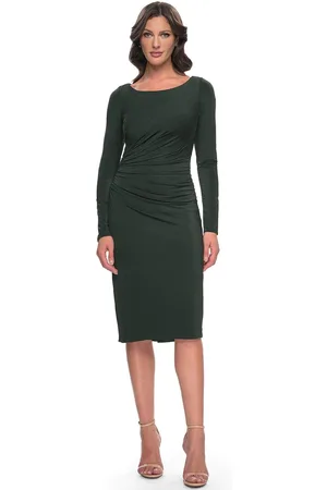 La Femme 31015 - Long Sleeve Ruched Dress