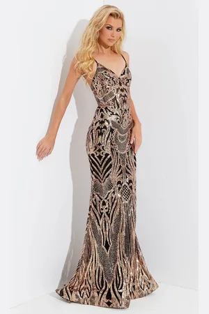 Jasz Couture 7576 - Sleeveless Sequin Embellished Prom Dress