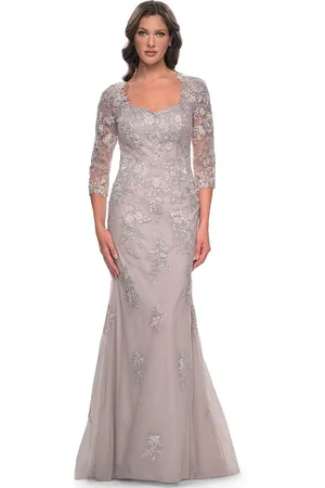 La Femme 30200 - Quarter Sleeve Mermaid Evening Dress