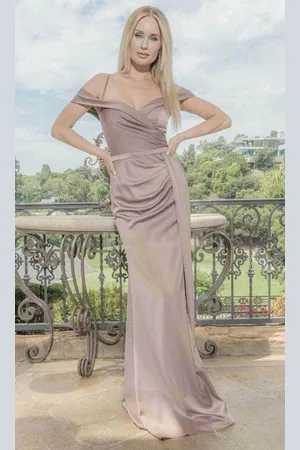 May Queen RQ7990 - Off Shoulder Prom Dress