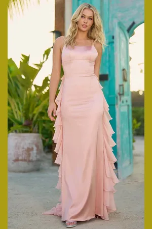 Sherri Hill 56078 - Satin Sheath Overskirt Gown
